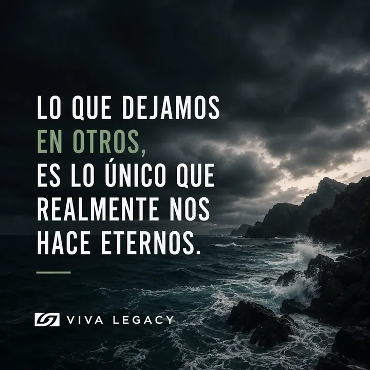 Pieza gráfica de VIVA LEGACY sobre el legado